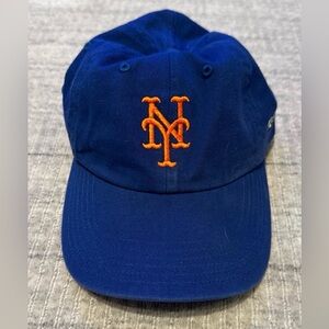 NY Mets Blue and Orange Baseball Cap and coozie